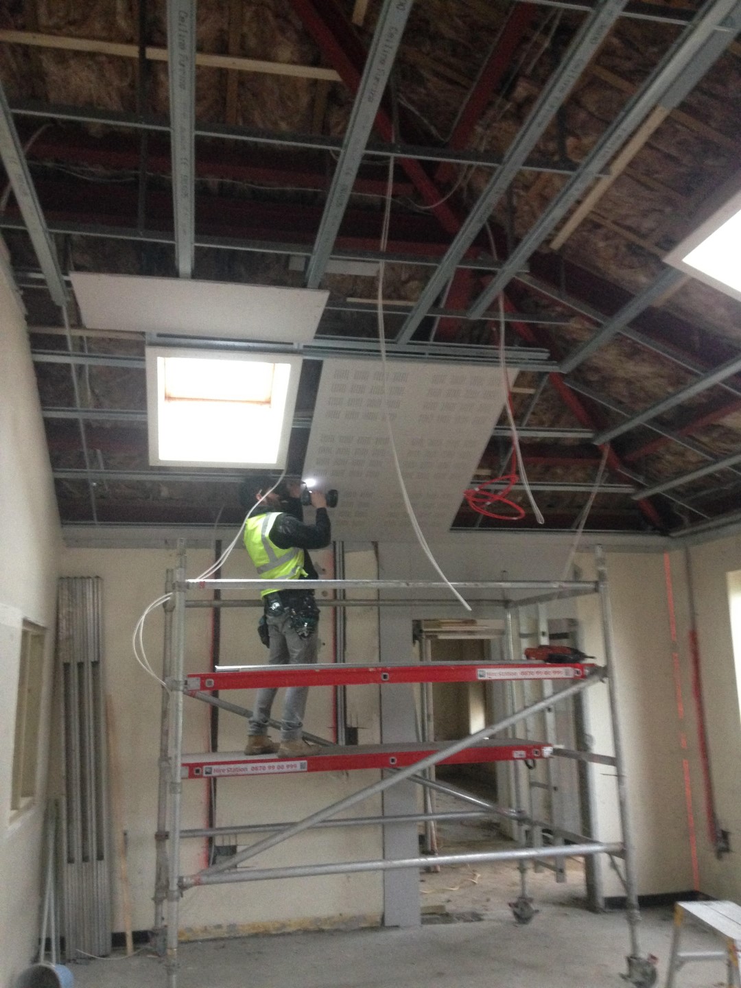Gyptone High Spec Acoustic Ceiling with sloping rakes